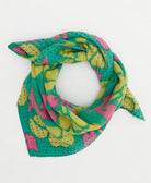 sustainable cotton bandana with hand-stitched embroidery around the edges