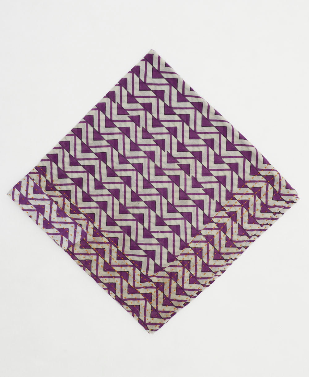 cotton bandana scarf handmade in India from upcycled cotton one-of-a-kind saris