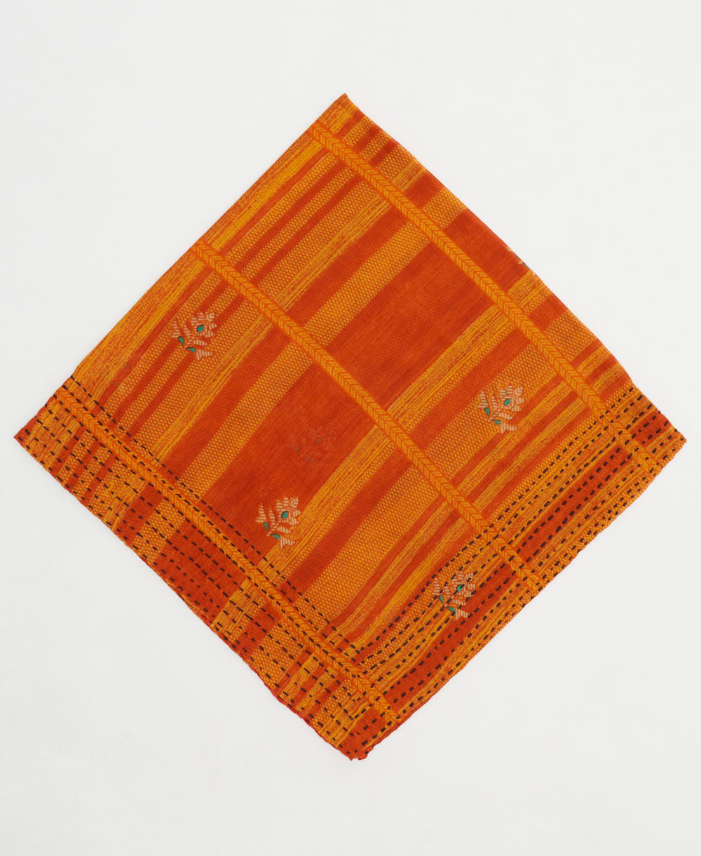 cotton bandana scarf handmade in India from upcycled cotton one-of-a-kind saris