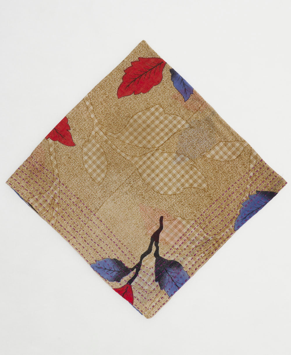 cotton bandana scarf handmade in India from upcycled cotton one-of-a-kind saris