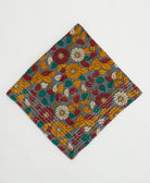 one-of-a-kind cotton bandana with embroidered edges handmade in India