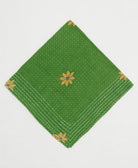 one-of-a-kind cotton bandana with embroidered edges handmade in India