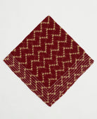one-of-a-kind cotton bandana with embroidered edges handmade in India
