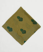 one-of-a-kind cotton bandana with embroidered edges handmade in India