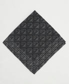 one-of-a-kind cotton bandana with embroidered edges handmade in India