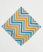 one-of-a-kind cotton bandana with embroidered edges handmade in India