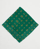 one-of-a-kind cotton bandana with embroidered edges handmade in India