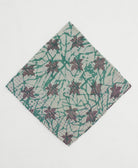 one-of-a-kind cotton bandana with embroidered edges handmade in India