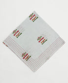 one-of-a-kind cotton bandana with embroidered edges handmade in India