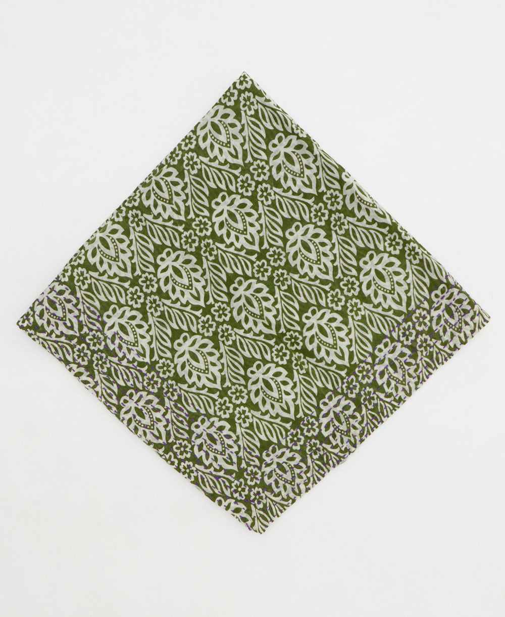 cotton bandana scarf made from vintage cotton saris