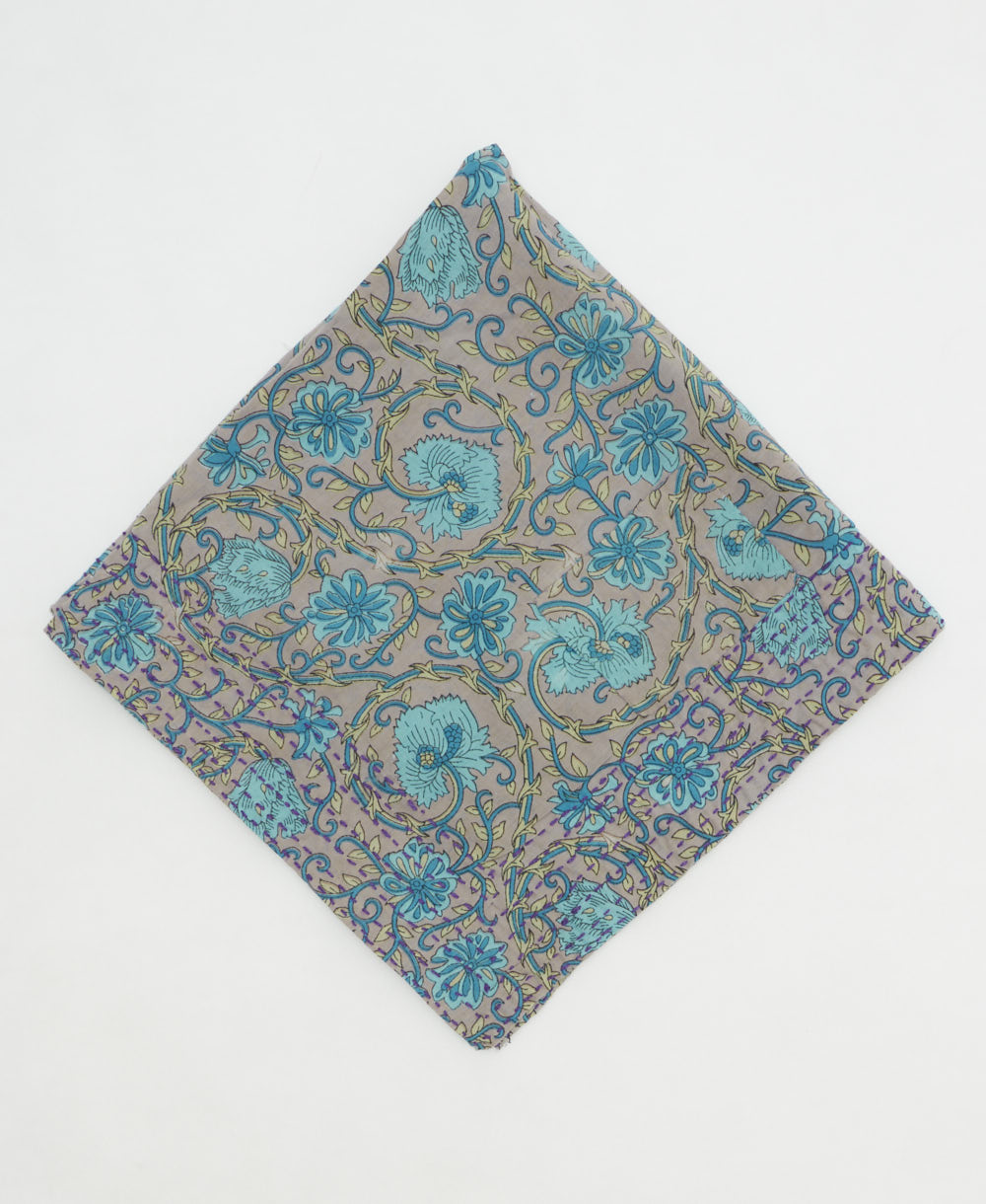 cotton bandana scarf made from vintage cotton saris
