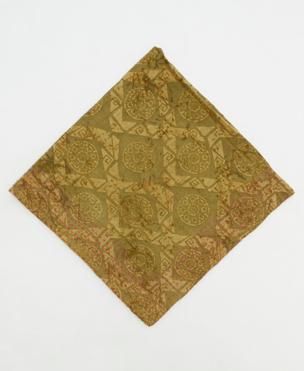 cotton bandana scarf made from vintage cotton saris