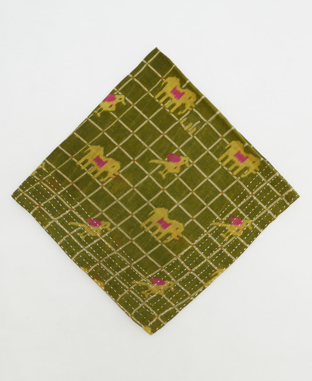 cotton bandana scarf made from vintage cotton saris