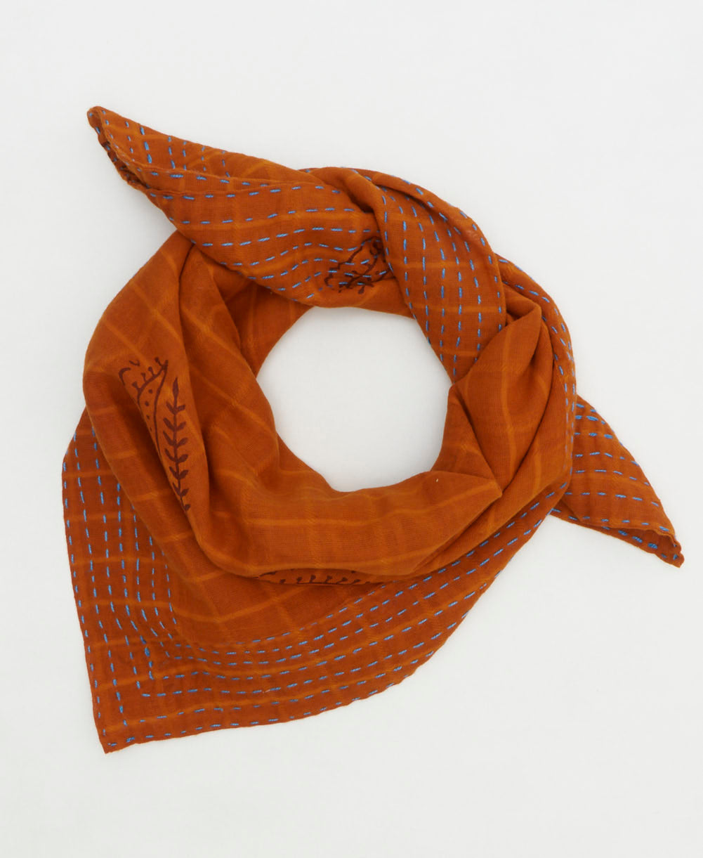 cotton neckerchief handmade by women artisans