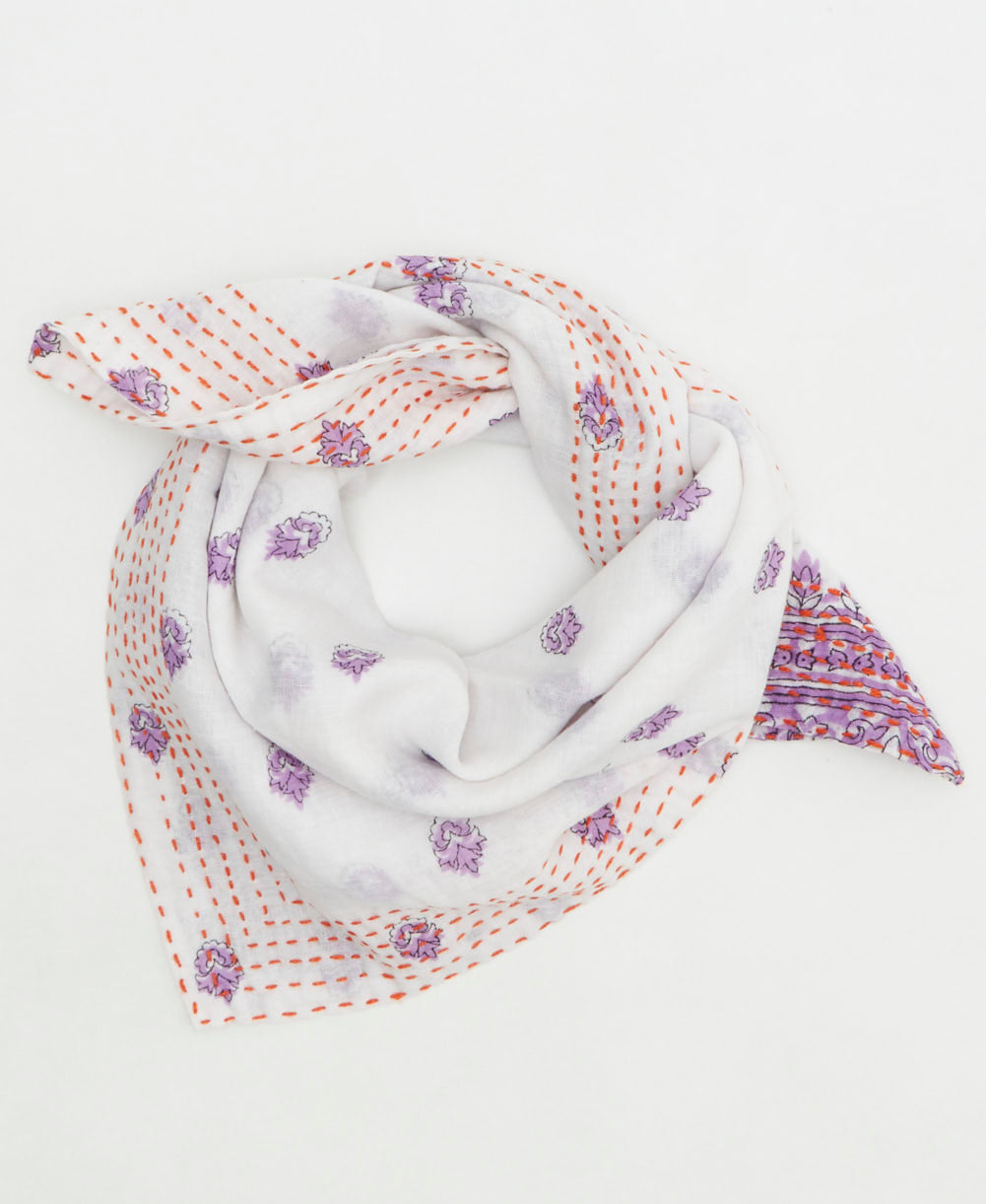 cotton neckerchief handmade by women artisans