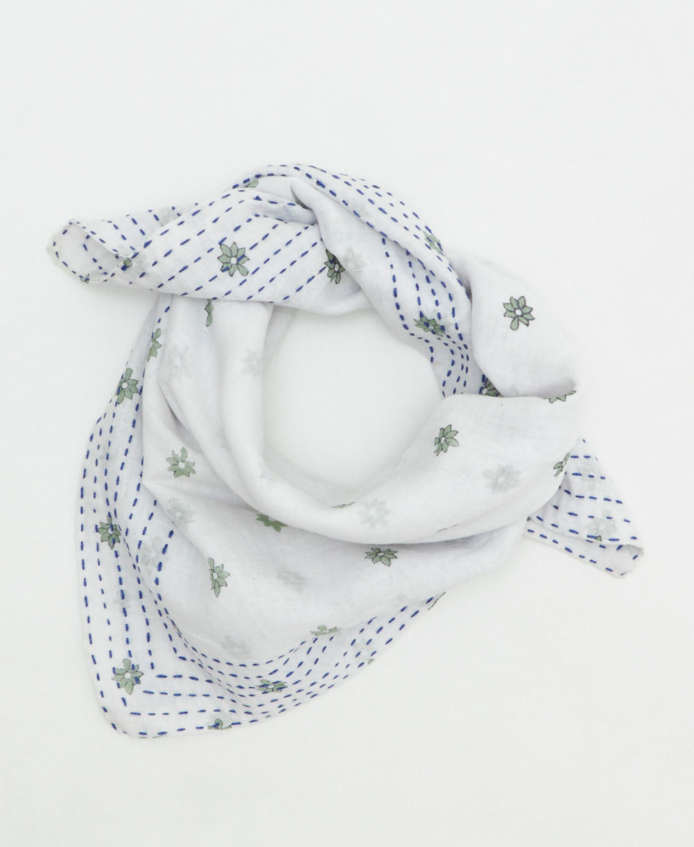 cotton neckerchief handmade by women artisans