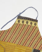 one-of-a-kind navy striped floral adjustable apron made using vintage saris