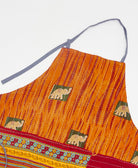 one-of-a-kind bold traditional print adjustable apron made using vintage saris