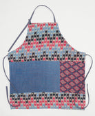 cotton bib apron with pockets & adjustable neck & waist ties handmade in India