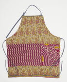 cotton bib apron with pockets & adjustable neck & waist ties handmade in India