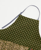 ethically made cotton apron with adjustable ties made from upcycled vintage cotton in India