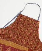 ethically made cotton apron with adjustable ties made from upcycled vintage cotton in India