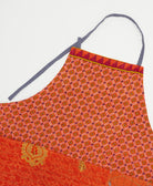 ethically made cotton apron with adjustable ties made from upcycled vintage cotton in India