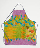 cotton bib apron with pockets & adjustable neck & waist ties handmade in India