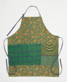 cotton bib apron with pockets & adjustable neck & waist ties handmade in India