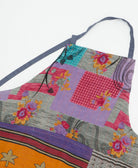 kitchen cotton apron handmade in India from upcycled vintage cotton saris