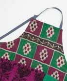 kitchen cotton apron handmade in India from upcycled vintage cotton saris