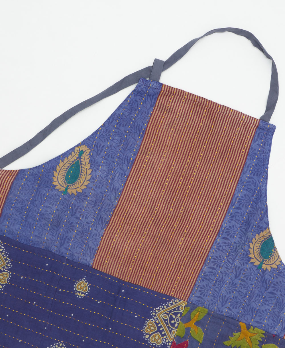 kitchen cotton apron handmade in India from upcycled vintage cotton saris
