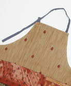 kitchen cotton apron handmade in India from upcycled vintage cotton saris