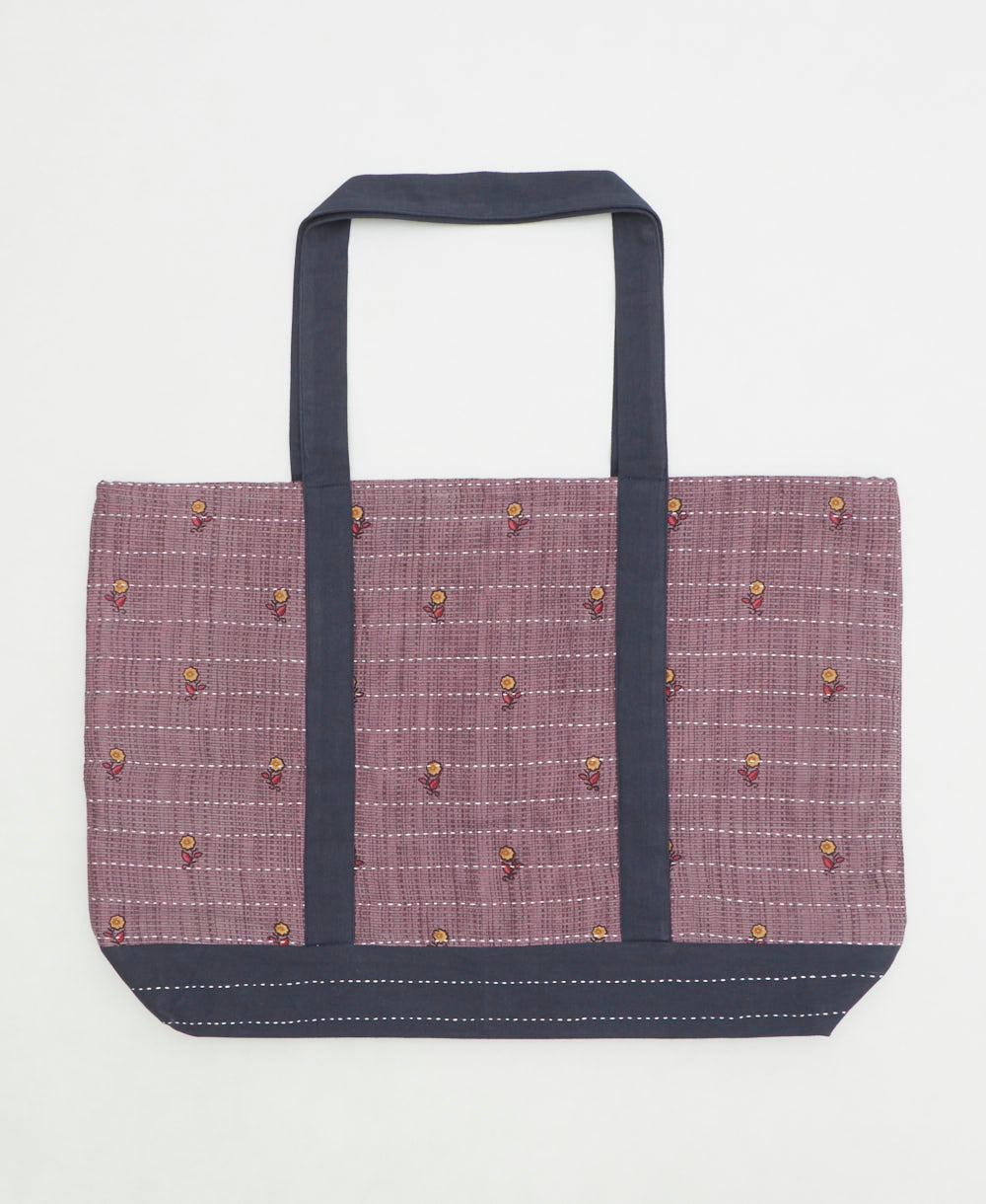 kantha canvas tote