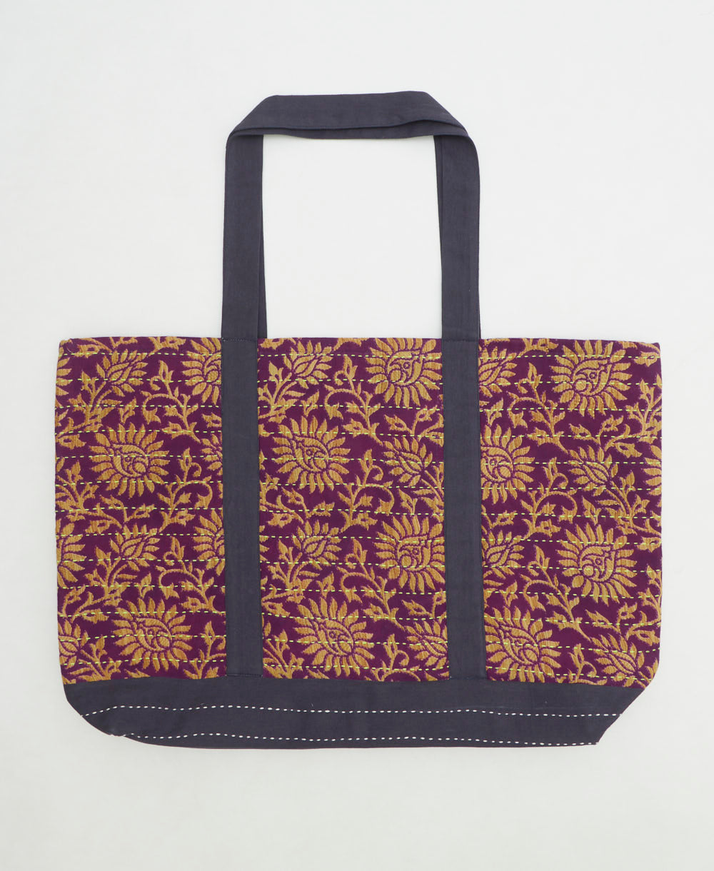 kantha canvas tote