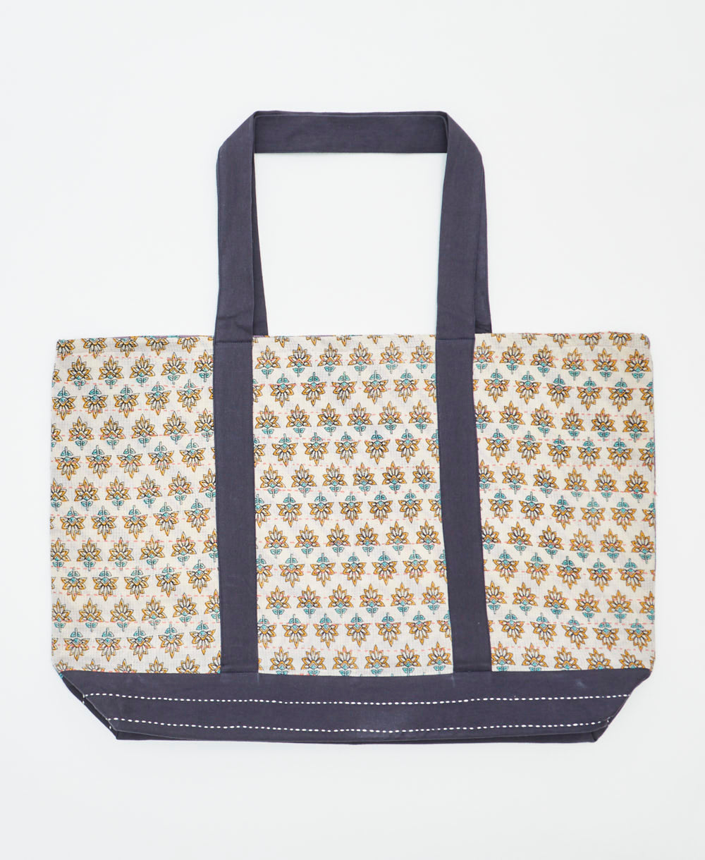 kantha canvas tote