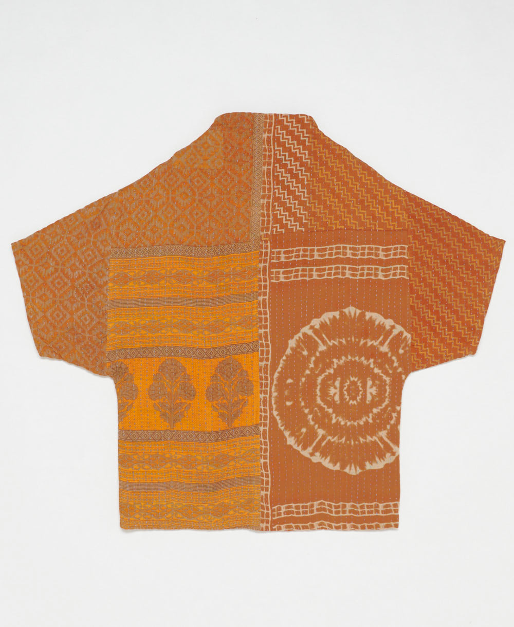 Kantha Cocoon Quilted Jacket: No. 240505 | XS – Anchal Project