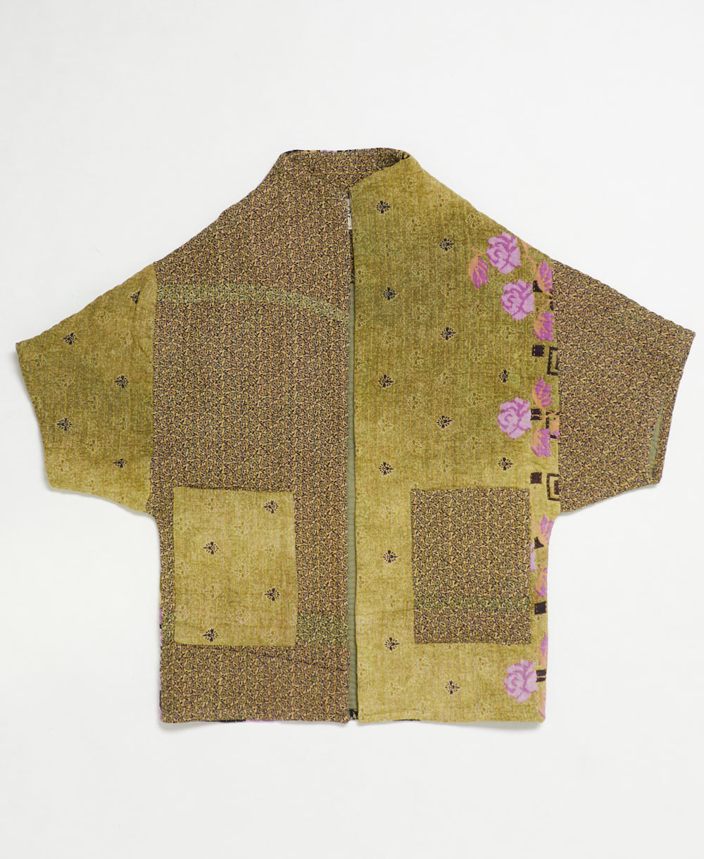 ethically made quilted jacket handmade by artisans in India