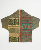one-of-a-kind cocoon quilted jacket made from upcycled vintage cotton saris