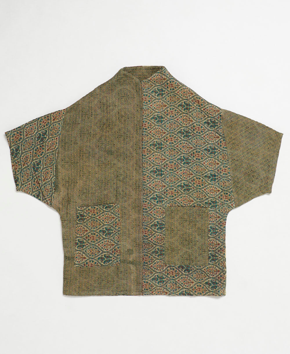 ethically made quilted jacket handmade by artisans in India