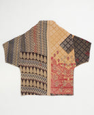 one-of-a-kind cocoon quilted jacket made from upcycled vintage cotton saris