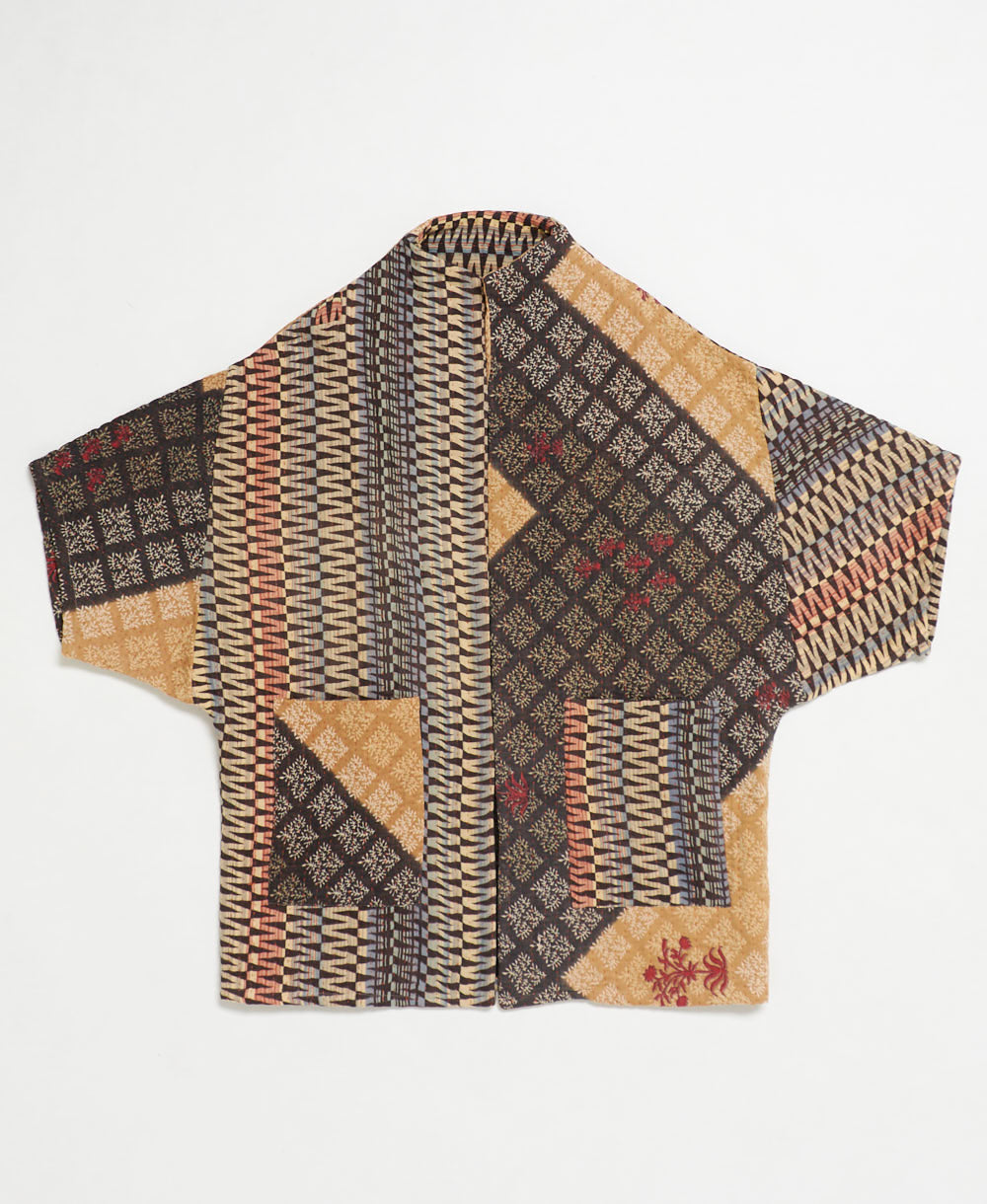 ethically made quilted jacket handmade by artisans in India