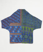 one-of-a-kind cocoon quilted jacket made from upcycled vintage cotton saris