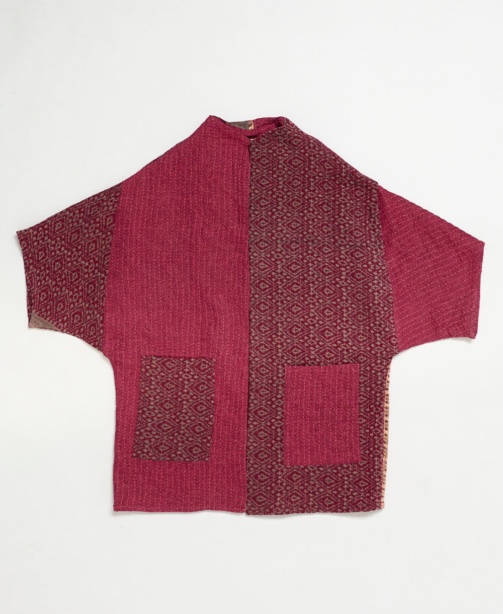 ethically made quilted jacket handmade by artisans in India