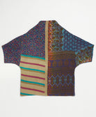 one-of-a-kind cocoon quilted jacket made from upcycled vintage cotton saris