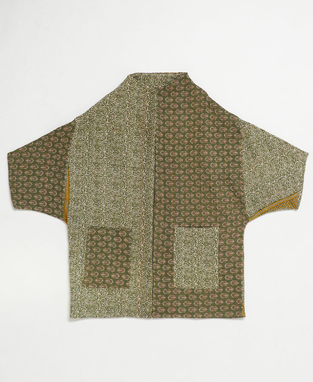 ethically made quilted jacket handmade by artisans in India