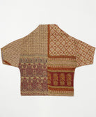 one-of-a-kind cocoon quilted jacket made from upcycled vintage cotton saris