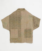 one-of-a-kind cocoon quilted jacket made from upcycled vintage cotton saris