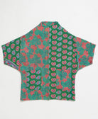 one-of-a-kind cocoon quilted jacket made from upcycled vintage cotton saris