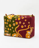 large cosmetic bag aristan made using traditional knatha hand stitching 